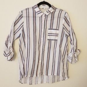 Striped button up